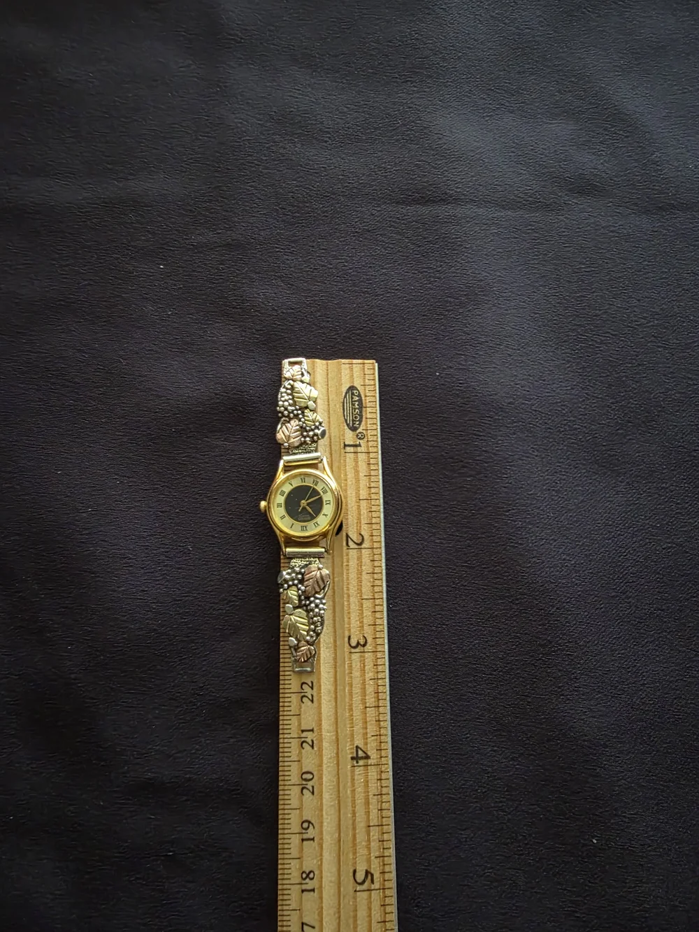Seiko Quartz Coleman Black Hills Gold 12K Sterling Watch No Stretch Band Working